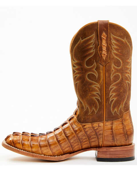 Image #3 - Cody James Men's Caiman Cognac 12" Exotic Western Boots - Broad Square Toe , Tan, hi-res