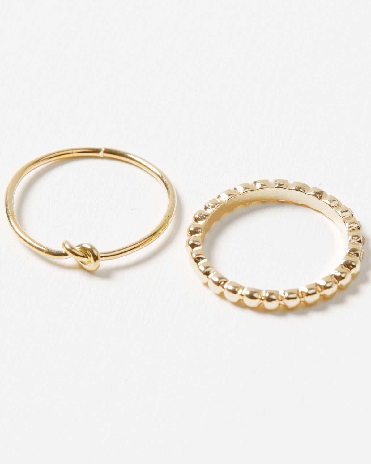 Image #4 - Shyanne Women's Knot Signet Ring Set - 5 Piece, Gold, hi-res