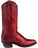 Image #2 - Abilene Women's Cowhide Western Boots - Round Toe, Red, hi-res
