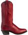 Image #2 - Abilene Women's Cowhide Western Boots - Pointed Toe, Red, hi-res