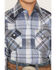 Image #3 - Ely Walker Boys' Plaid Print Long Sleeve Pearl Snap Western Shirt, Blue, hi-res