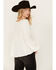 Image #4 - Cleo + Wolf Women's Tiered Flowy Tie Front Blouse, Cream, hi-res