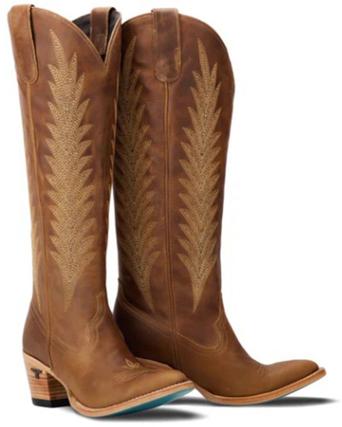 Lane Women's Jentry Knee High Western Boots - Round Toe, Brown, hi-res