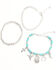 Image #1 - Shyanne Women's Beaded Charm Bracelet Set - 3 Piece, Silver, hi-res