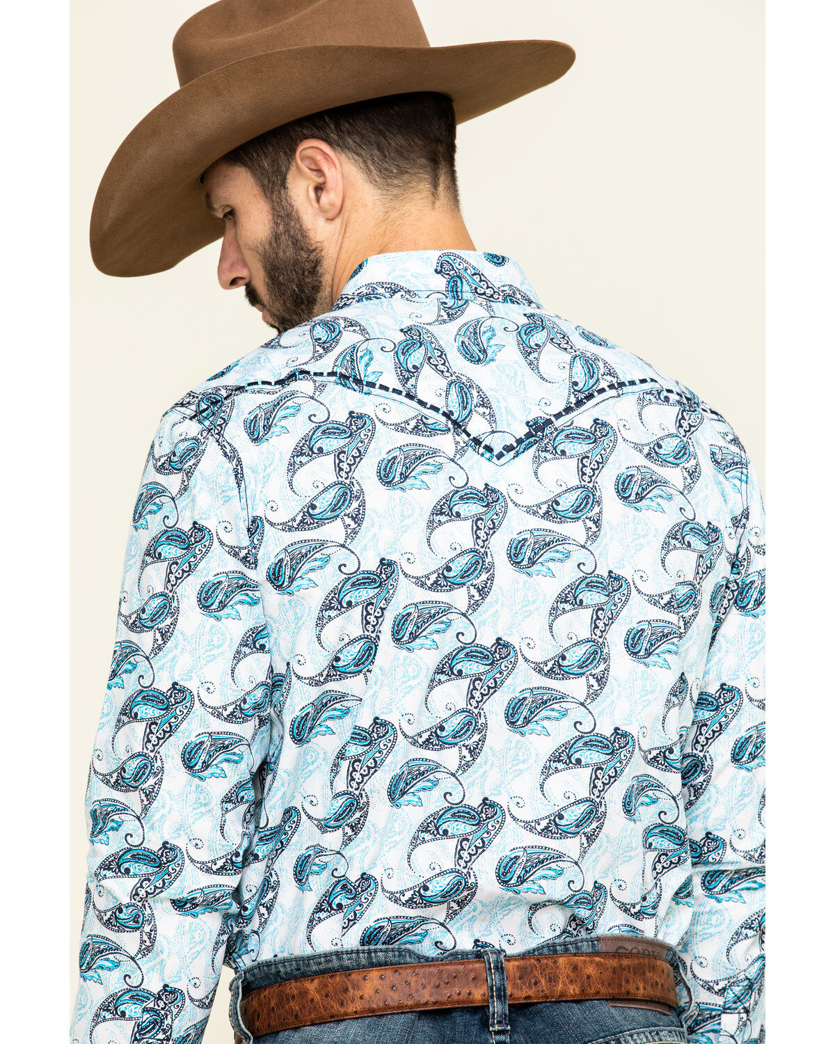 Image #5 - Cody James Men's Lovelace Large Paisley Print Long Sleeve Western Shirt , , hi-res