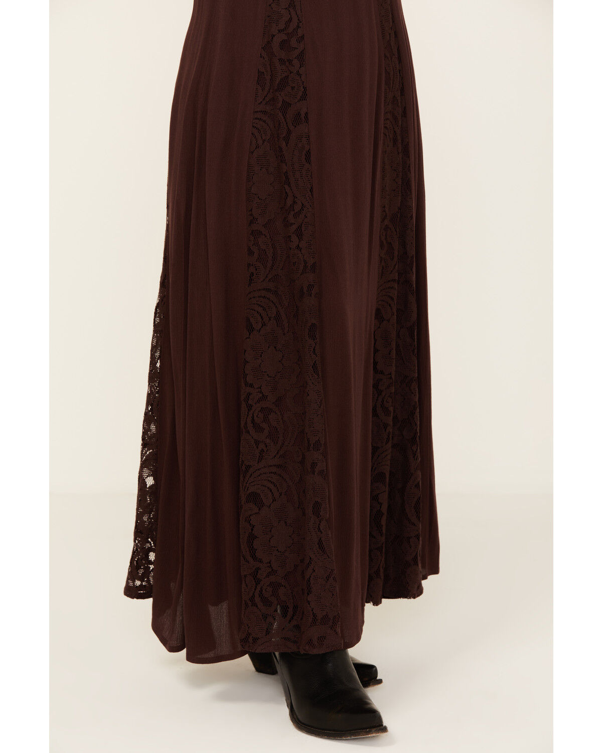 スカート Nodress Lace Trim Brown Netting Long Skirt 30%Off Nodress Lace Trim Brown Netting Skirt – Nφdress