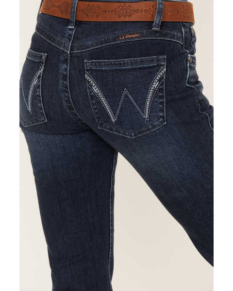 Image #2 - Wrangler Women's Mid Rise Q-Baby Dark Wash Bootcut Ultimate Riding Jeans, Dark Wash, hi-res