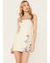 Image #1 - Shyanne Women's Americana Embroidered Denim Mini Dress, White, hi-res