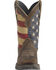 Image #4 - Durango Lady Rebel American Flag Western Performance Boots - Broad Square Toe, Brown, hi-res