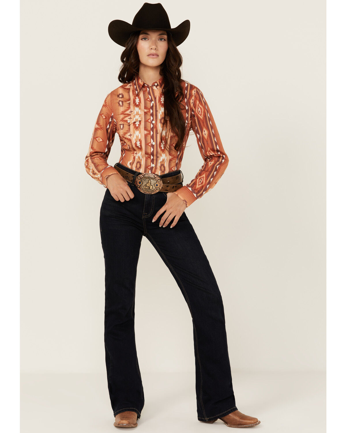 Image #3 - Rock & Roll Denim Women's Dark Wash High Rise Bootcut Stretch Denim Jeans, Dark Wash, hi-res