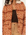 Image #3 - Shyanne Women's Southwestern Blanket Sherpa Lined Jacket , Caramel, hi-res