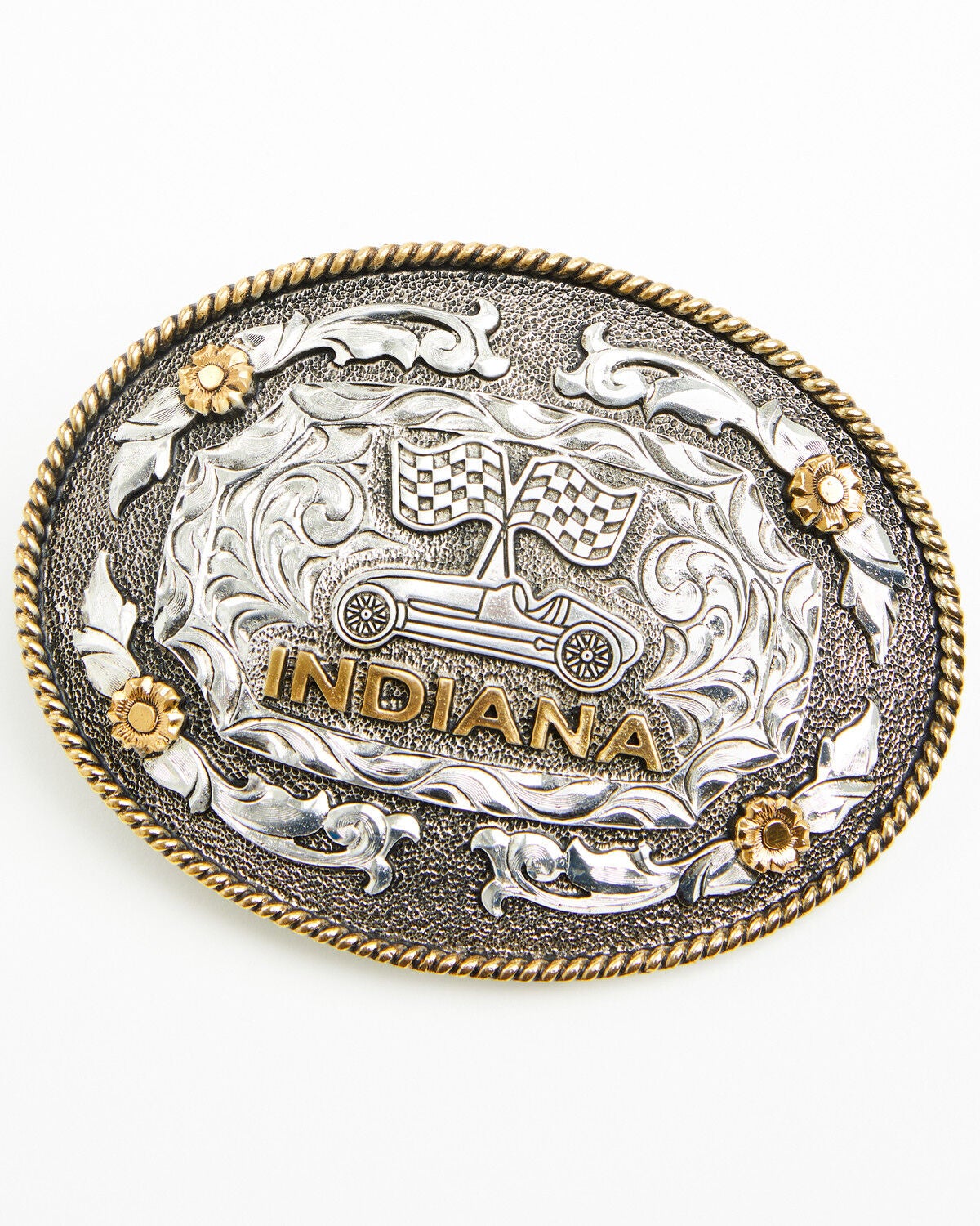 Cody James Indiana Regional Belt Buckle, Silver, hi-res