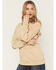 Image #2 - Blue B Women's Embroidered Giddy Up Patch Crewneck Sweatshirt, Tan, hi-res