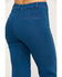 Flying Tomato Women's High Rise Distressed Flare Jeans, Blue, hi-res