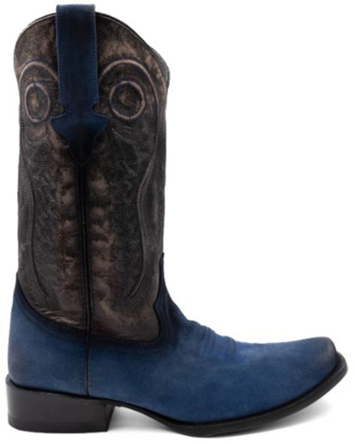 Image #2 - Ferrini Men's Roughrider Western Boots - Square Toe, Black, hi-res