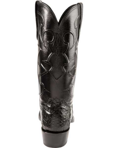 Lucchese Handmade 1883 Black Crocodile Belly Cowboy Boots - Medium Toe, Black, hi-res