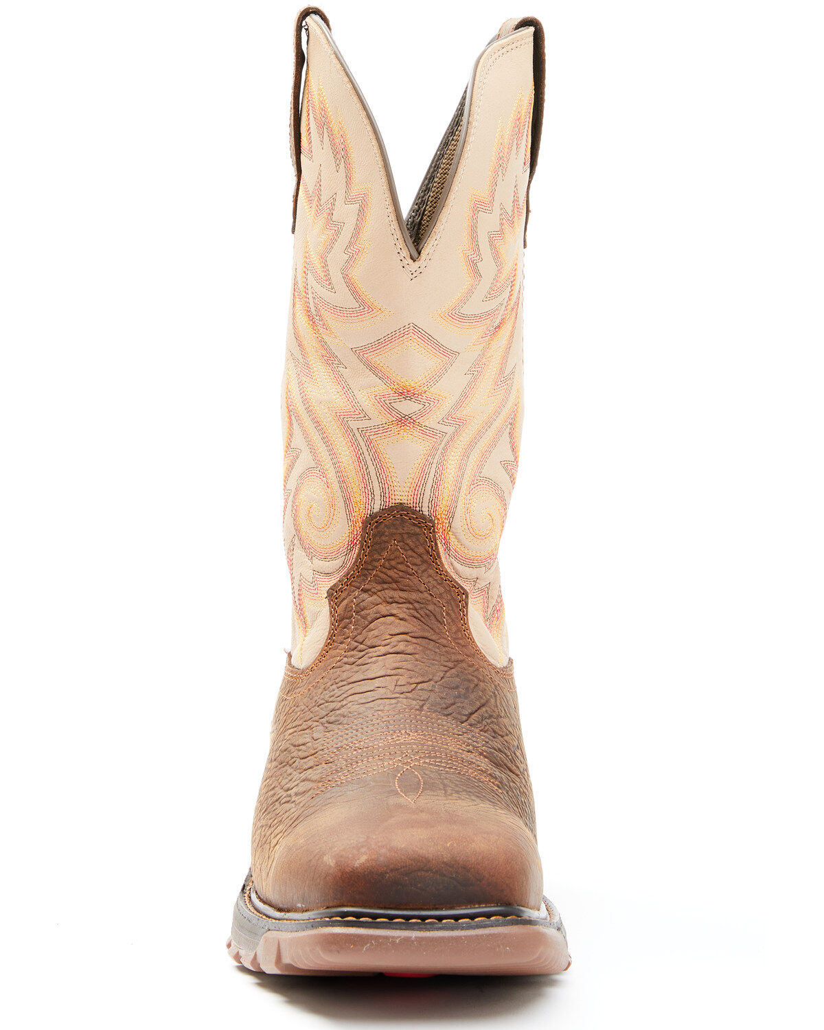 Image #4 - Rocky Men's Carbon 6 Waterproof Western Work Boots - Soft Toe, Off White, hi-res