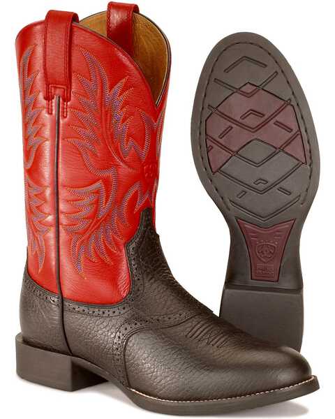Image #1 - Ariat Men's Heritage Western Performance Boots - Round Toe , , hi-res