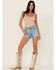 Lee Women's Dealers Choice Vintage Modern High Rise Cut Off Shorts, Blue, hi-res