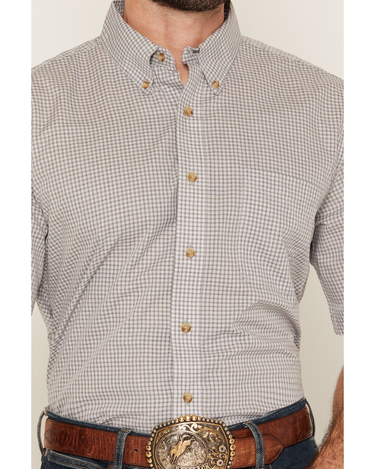 Image #6 - Wrangler Riata Men's Assorted Plaid Print Short Sleeve Button-Down Western Shirt, Multi, hi-res
