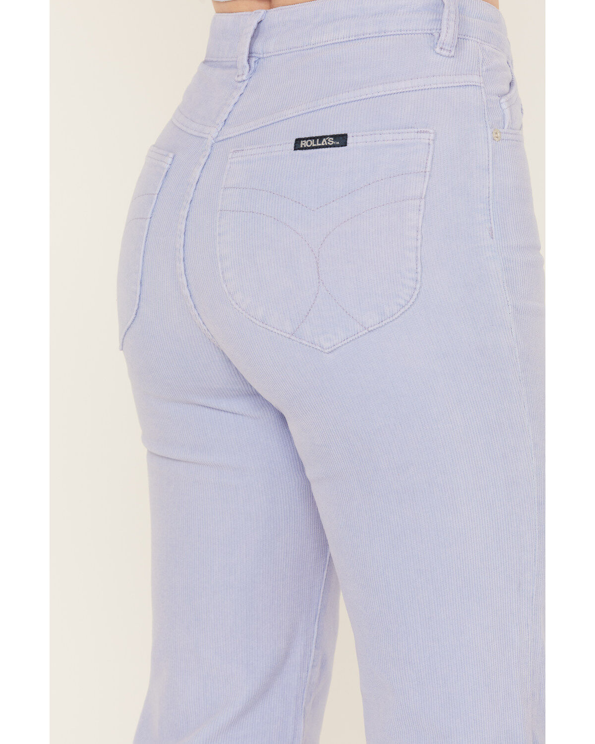 Image #4 - Rolla's Women's East Coast Corduroy Stretch Flare Jeans, Light Purple, hi-res