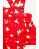 Image #2 - Wrangler Infant Girls' Conversation Print Ruffle Overalls, Red, hi-res