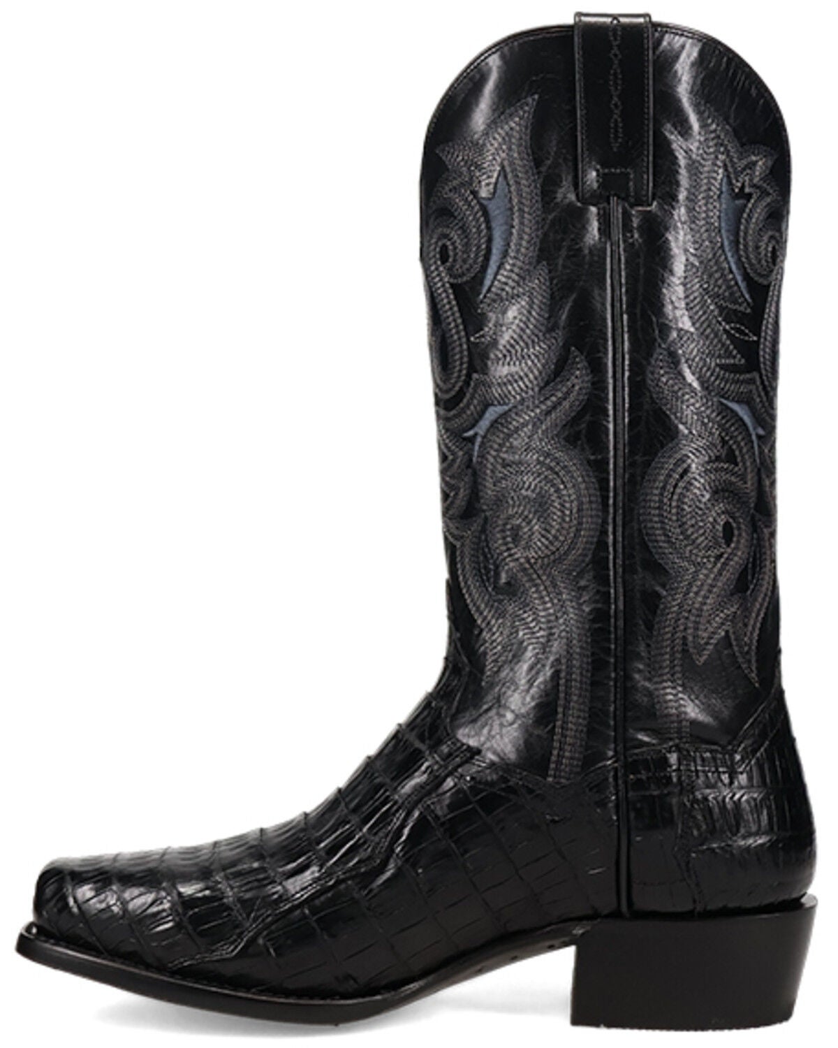 Image #3 - Dan Post Men's Zandor Exotic Caiman Western Boots - Square Toe, Black, hi-res