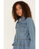 Urban Republic Girls' Light Wash Denim Ruffle Jacket, Light Wash, hi-res