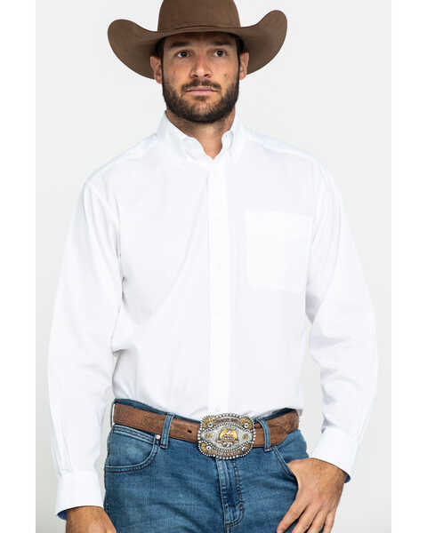 Ariat Men's Winkle Free  Long Sleeve Button-Down Western Shirt , White, hi-res