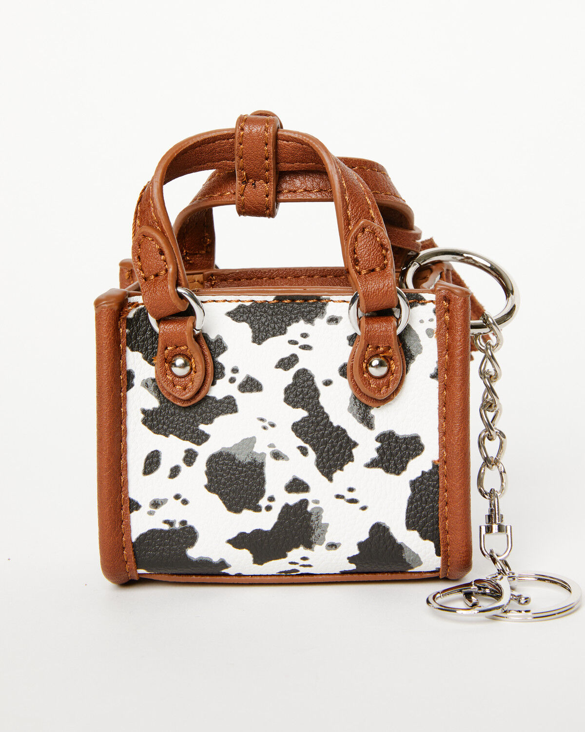 Product Name:  Wrangler X Boot Barn Cow Print Mini Handbag Charm