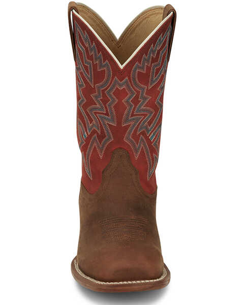 Image #4 - Justin Men's Jackpot Western Boots - Broad Square Toe, Brown, hi-res