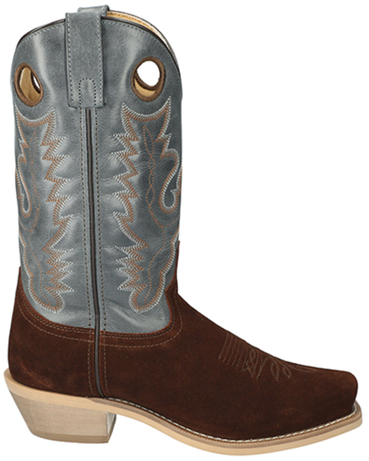 Image #2 - Smoky Mountain Men's Santa Fe Performance Western Boots - Square Toe, Dark Brown, hi-res
