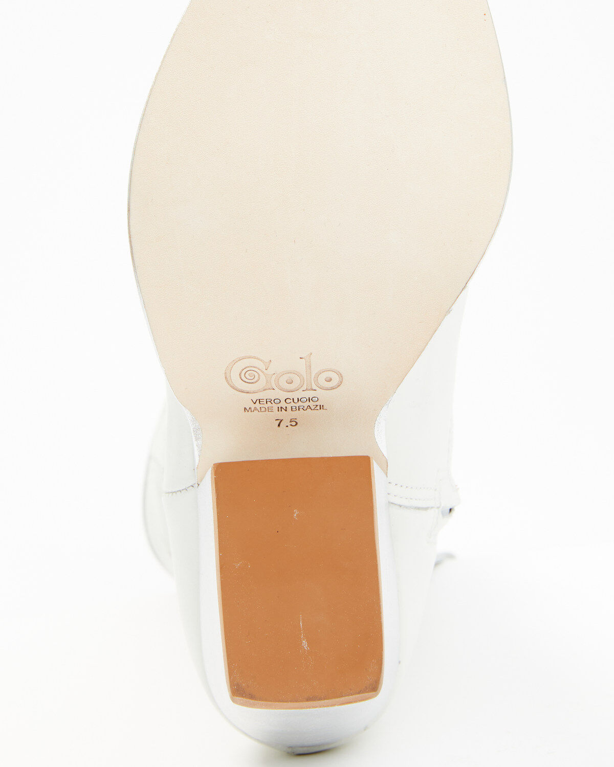 Image #7 - Golo Women's Mae Sun Inlay Western Fashion Boots - Snip Toe, White, hi-res