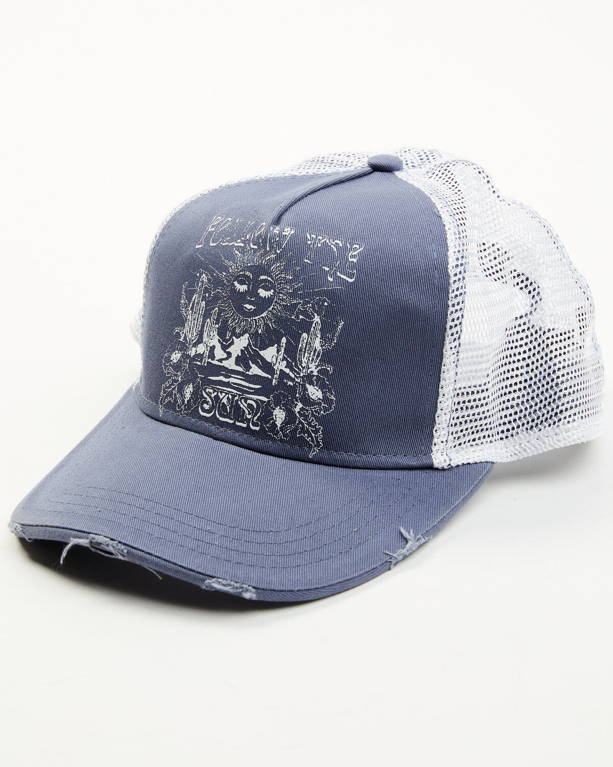 Image #1 - Shyanne Women's Follow The Sun Mesh Back Baseball Cap, Medium Blue, hi-res