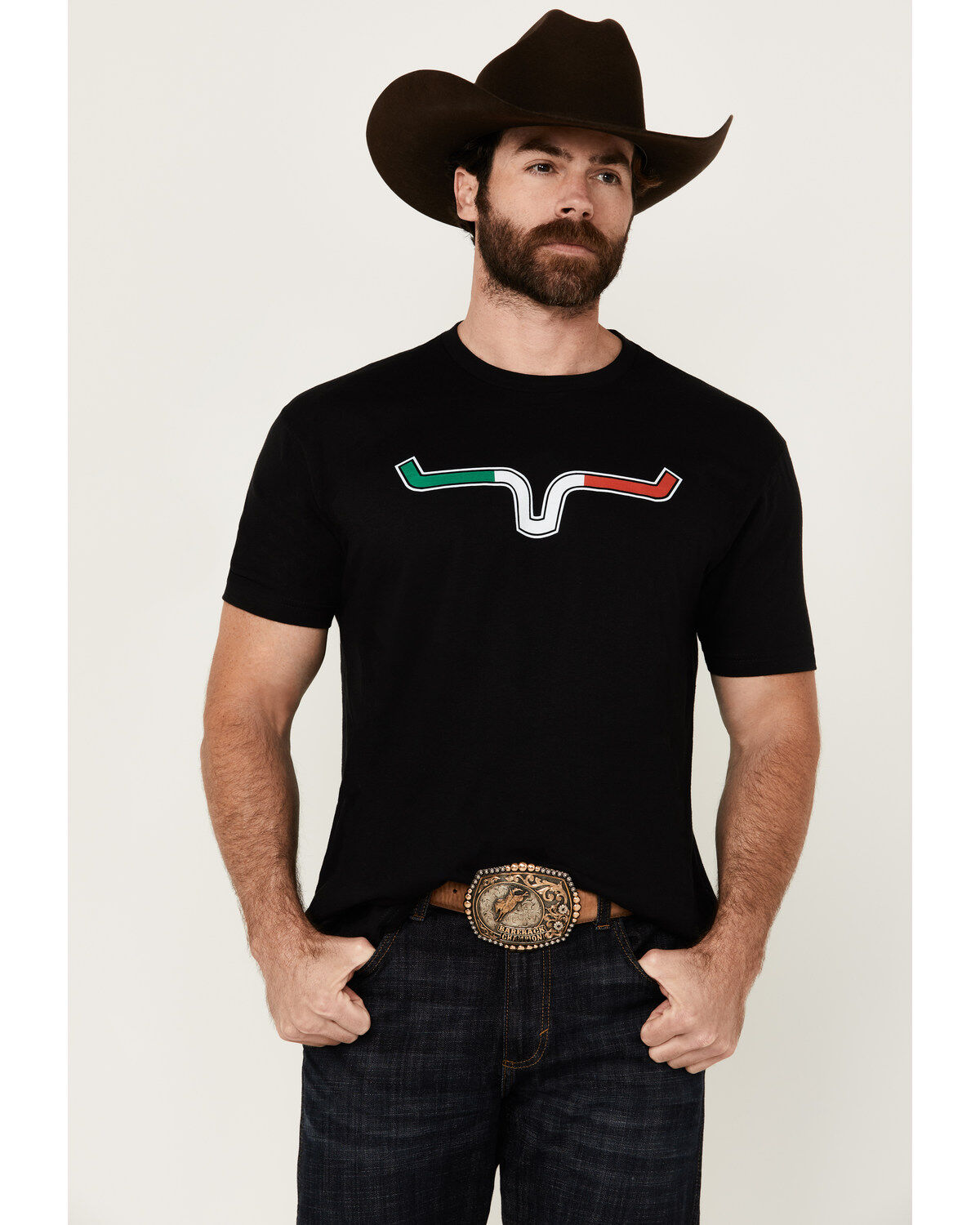 Image #1 - Kimes Ranch Men's Semana Mexico Logo Short Sleeve Graphic T-Shirt, Black, hi-res