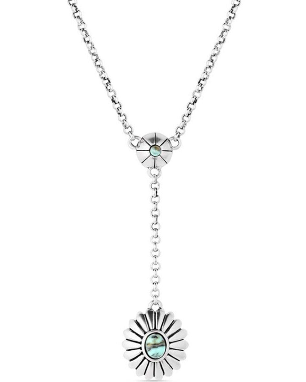 Montana Silversmiths Women's Heyday Blossom Necklace, Silver, hi-res