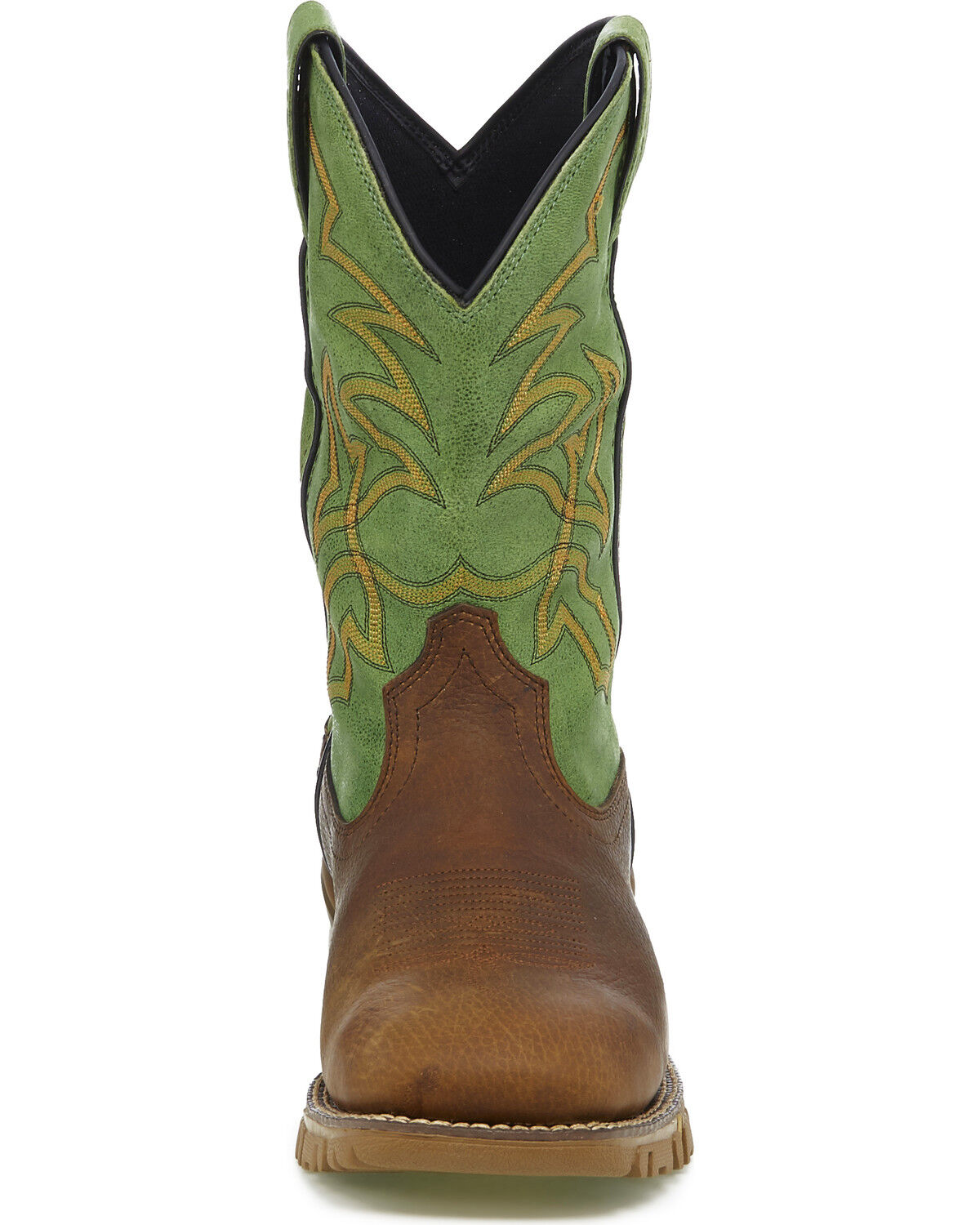 Image #3 - Tony Lama Men's Roustabout Green Waterproof Western Work Boots - Square Toe, , hi-res