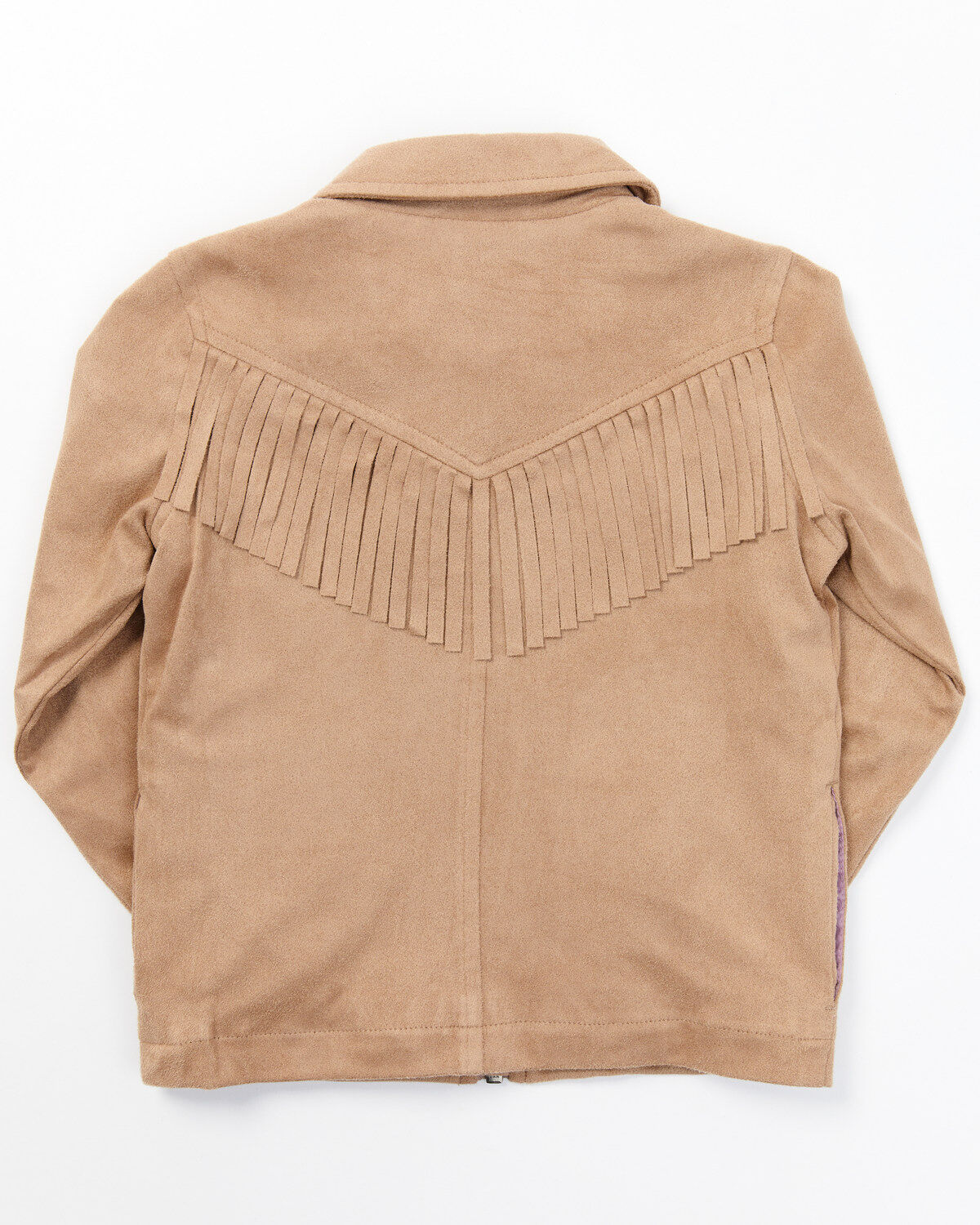 Image #3 - Shyanne Toddler Girls' Faux Suede Fringe Jacket, Tan, hi-res