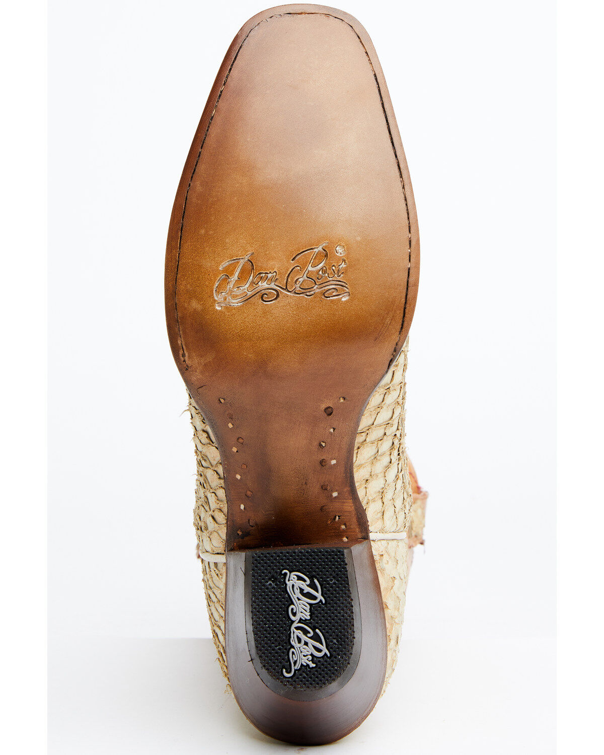 Image #7 - Dan Post Women's Queretaro Exotic Seabass Western Boots - Square Toe, Oryx, hi-res
