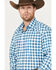Image #2 - Roper Men's Amarillo Plaid Print Long Sleeve Button-Down Stretch Western Shirt, Blue, hi-res
