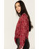 Image #2 - Idyllwind Women's Erwin Printed Tie Front Shirt, Dark Red, hi-res