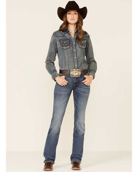 Image #1 - Wrangler Retro Women's Medium Wash Mae Bootcut Jeans , , hi-res