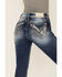 Miss Me Women's Angel Wing Medium Dark Wash Bootcut Jeans, Blue, hi-res