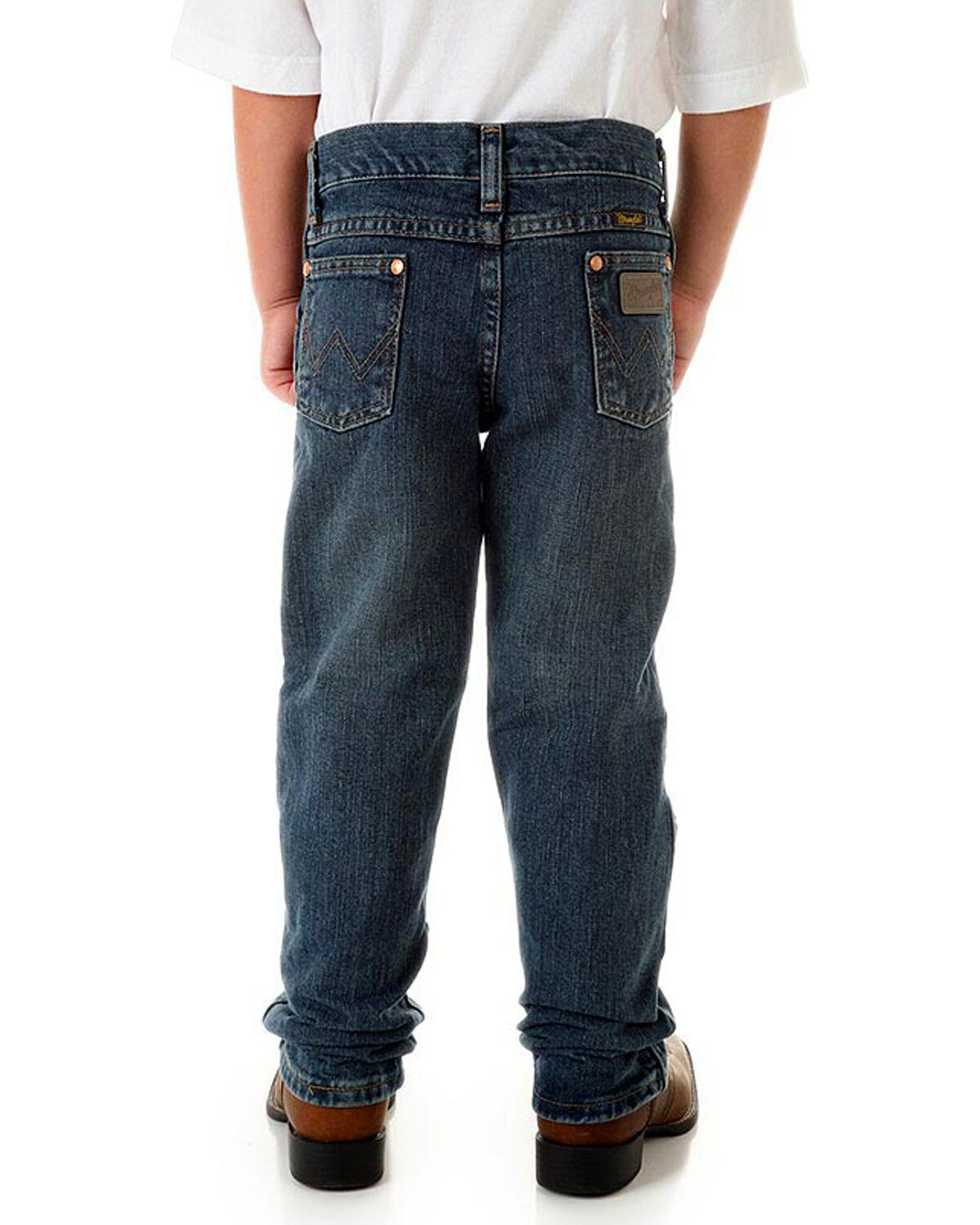 Image #1 - Wrangler Boys' ProRodeo Jeans Size 8-16, Blue, hi-res