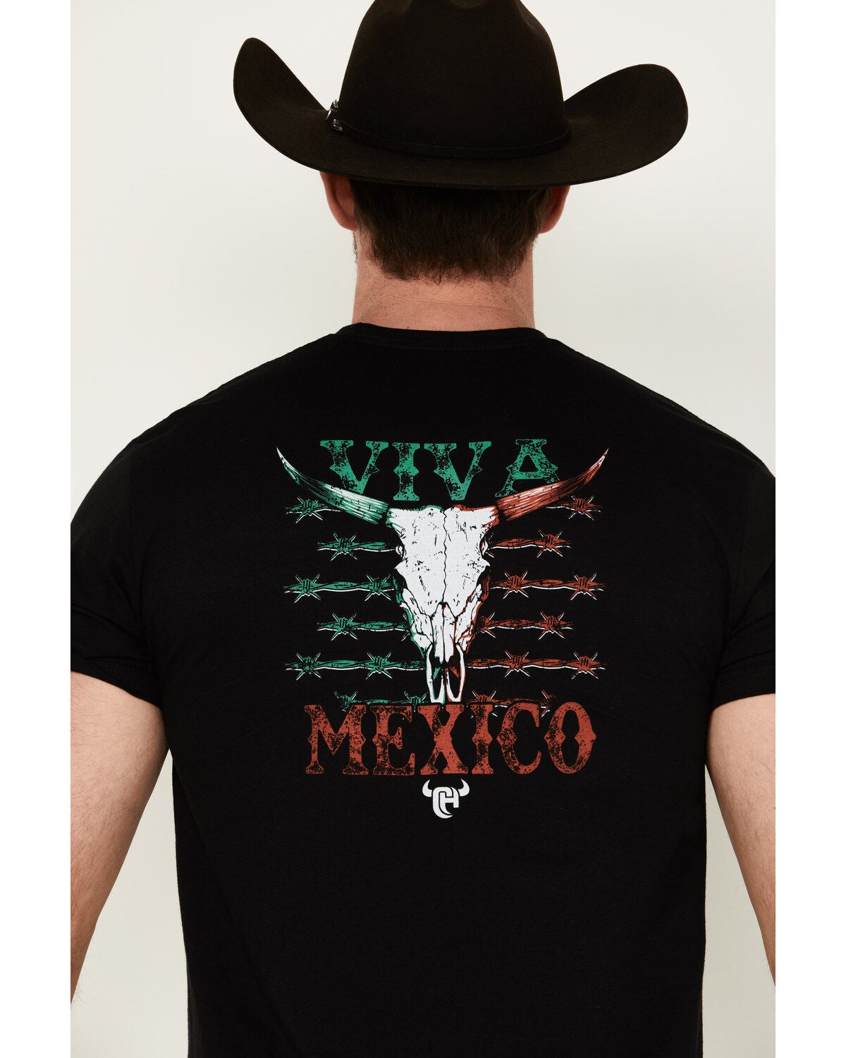Image #4 - Cowboy Hardware Men's Viva Mexico Steer Head Short Sleeve Graphic T-Shirt, , hi-res