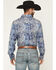 Image #4 - Cody James Men's Ride 'Em Cowboy Paisley Print Long Sleeve Button-Down Stretch Western Shirt, Blue, hi-res