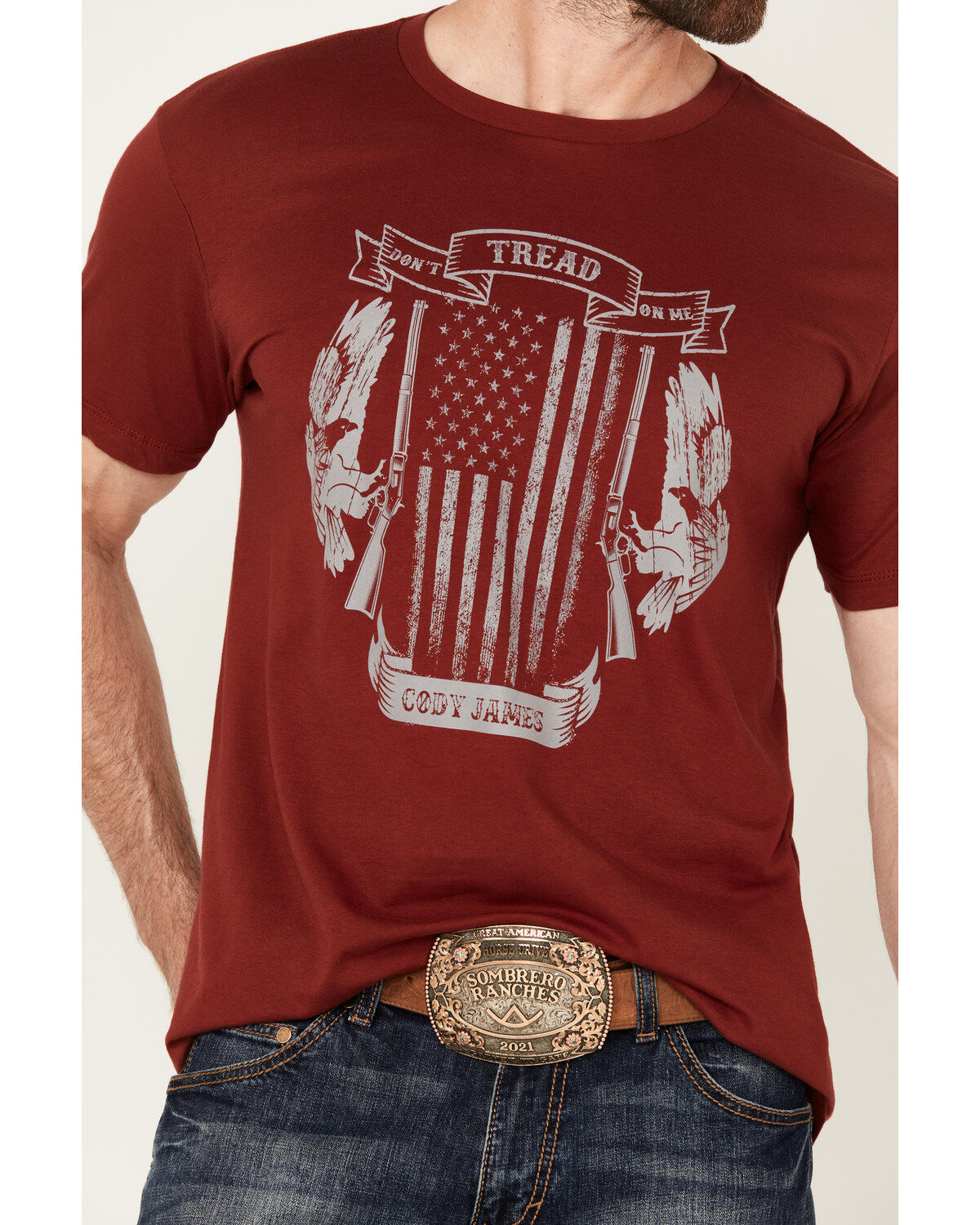 Image #3 - Cody James Men's Tread Flag Short Sleeve Graphic T-Shirt, , hi-res