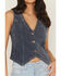 Image #3 - Wrangler Retro Women's Medium Wash Chenille Denim Vest, Blue, hi-res