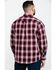 Image #2 - Tuf Cooper Men's Stretch Ombre Plaid Long Sleeve Western Shirt, Rust Copper, hi-res