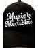 Idyllwind Women's Music Is Medicine Embroidered Mesh Back Ball Cap, Black, hi-res